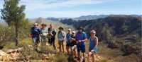 Group shot as we trek up Serpentine Chalet | Linda Murden