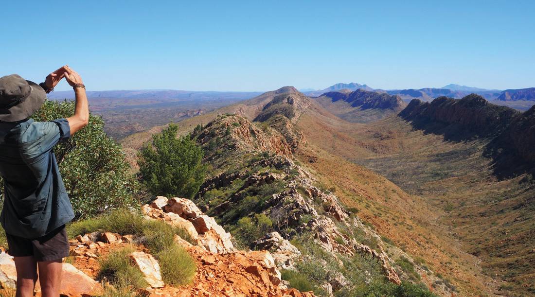 Ridge walking along the Larapinta Trail |  <i>Latonia Crockett</i>