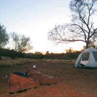 Sleeping in swags on the Larapinta Trek | LIz Rogan