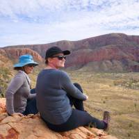 Enjoying the views on the Larapinta Trail | Luke Tscharke