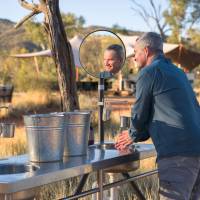 Bathroom amenities at our Eco-Comfort Camps | Luke Tscharke