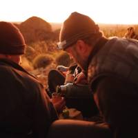 Enjoying a hot cuppa on top of Mt Sonder at sunrise | Luke Tscharke