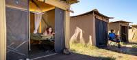 Relaxing at our exclusive eco-comfort camps on the Larapinta | Shaana McNaught