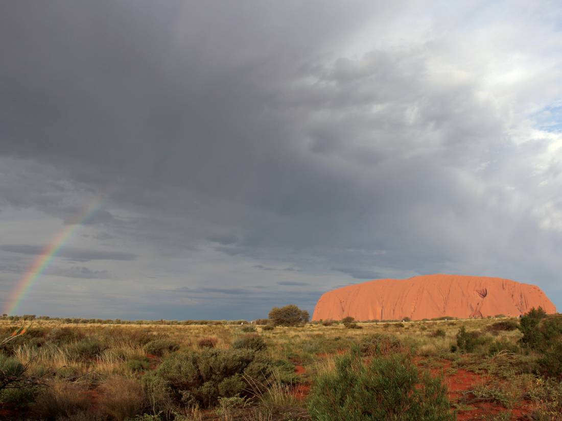 Rainbow over Uluru. |  <i>Ayla Rowe</i>